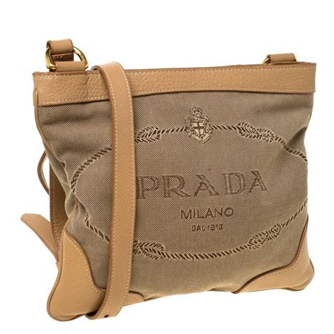 prada jacquard crossbody bag logo brown beige|Prada Logo Jacquard Crossbody Bag .